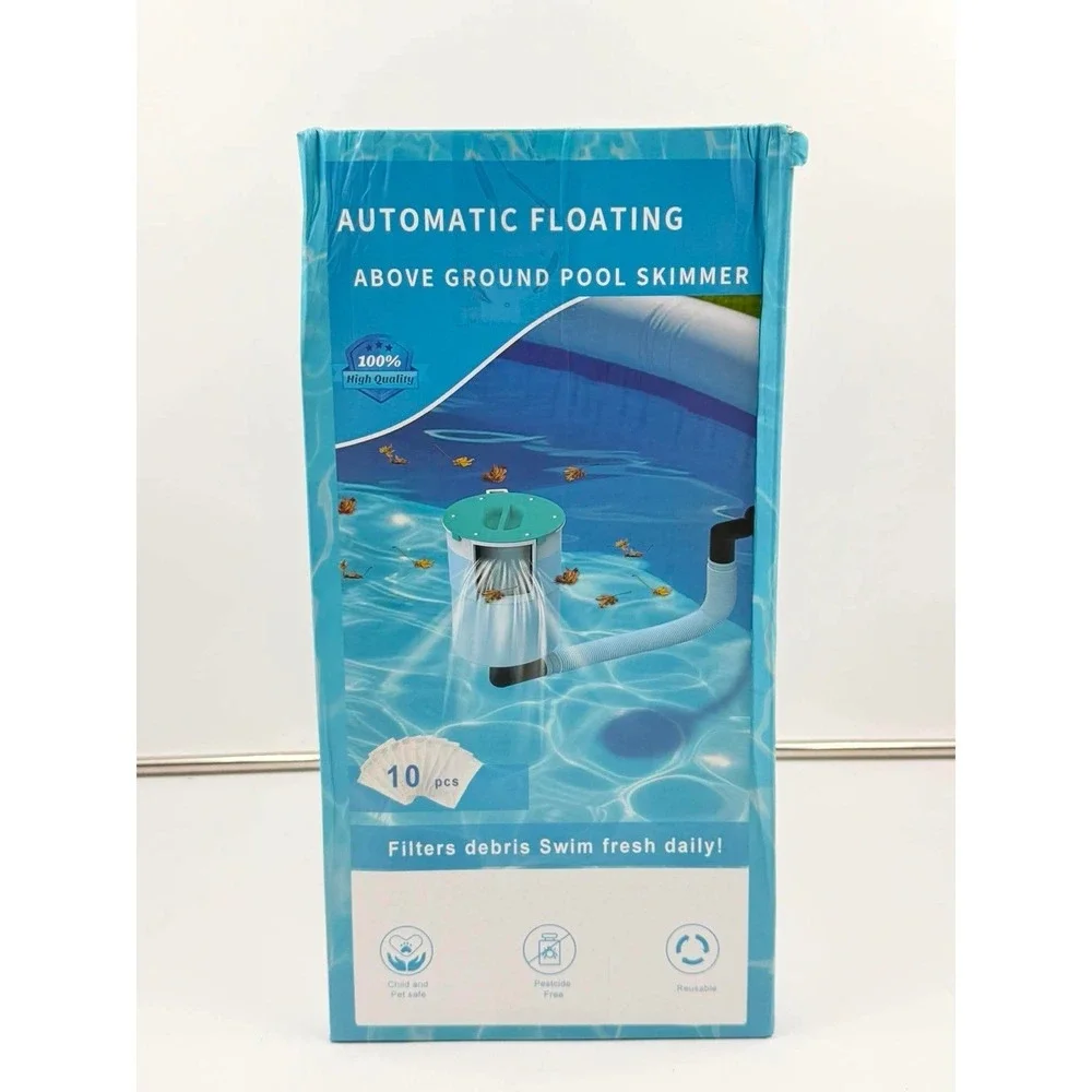 Floating Pool Skimmer for Smaller Above‎ Ground Pools, Easy Installation - 8in